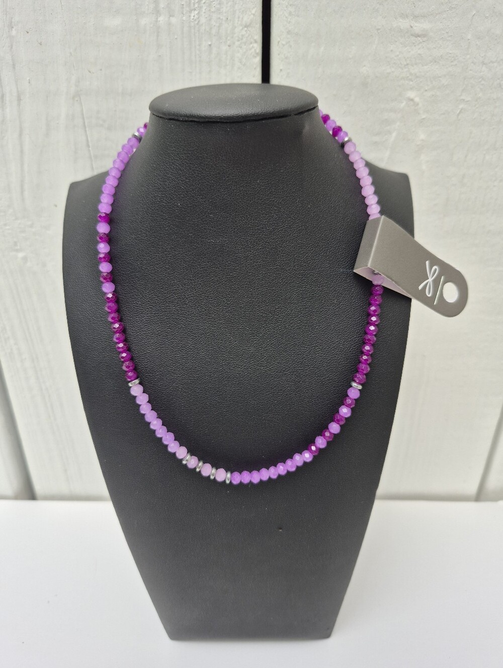 NWT Women's Pink&Purple Glass Necklace